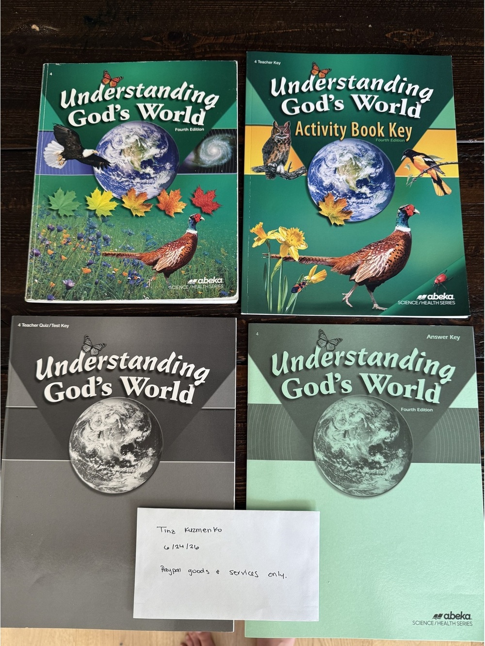Abeka Understanding God’s World Grade 4 Teacher Set 4th Ed Text Keys Test Key